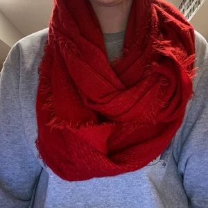 Red infinity scarf